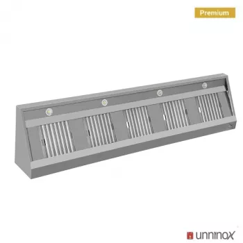 Dunstabzugshaube B3000xD700xH400 wandmontiert 3000 mm für Großküche