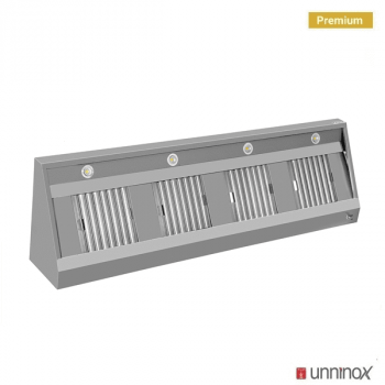 Dunstabzugshaube B2200xD700xH400 wandmontiert 2200 mm Gastronomie