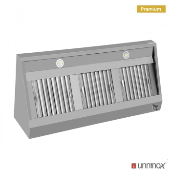 Dunstabzugshaube B1800xD700xH400 wandmontiert für Großküchen