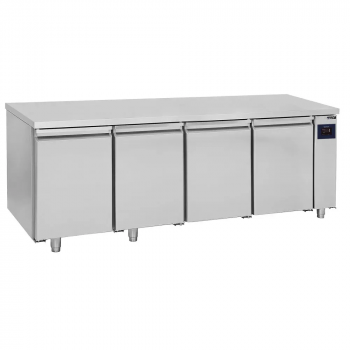 Diepvrieswerkbank 4-deurs GN 1/1 voor centrale koeling 10-20°C WiFi - Gastrohot