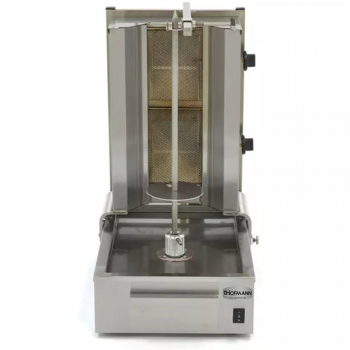 Gas Dönergrill mit 2 Brenner - Manuelle Drehung - 20 kg Kapazität