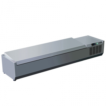 Kühlaufsatz mit Deckel 6 x 1/3 GN | B 1500 x L 395 x H 280 mm
