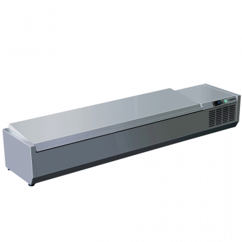 Kühlaufsatz mit Deckel 8 x 1/3 GN | B 1800 x L 395 x H 280 mm