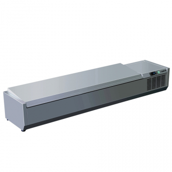 Kühlaufsatz mit Deckel 9 x 1/3 GN | B 2000 x L 395 x H 280 mm