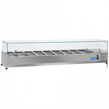 Kühlaufsatzvitrine 7x GN1/3 + 1x GN1/2 H=150