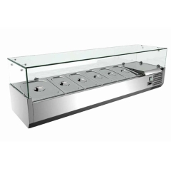 Kühlaufsatzvitrine | 8 x GN (1/4) | 1800 x 335 x 435