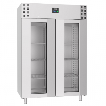 Kühlschrank Edelstahl Glastür 1400 Ltr