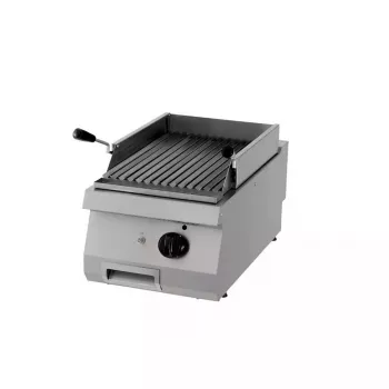 Schwerer Lavasteingrill Einzelgerät 70 cm tief Gas - Profi Grill für Gastronomie und Küche