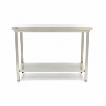 Edelstahltisch 80 x 70cm höhenverstellbar - Robuster Arbeitstisch für die Gastronomie