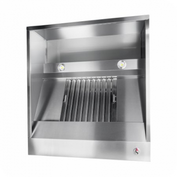 Dunstabzugshaube Box Modell 950mm Edelstahl LED Fettablassventil