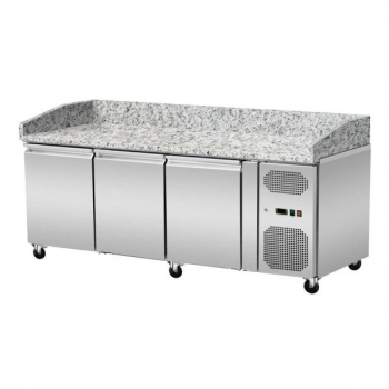 Pizza Kühlthek Granit Rosa Grau 3 Türen 203 x 80 - Gastrohot
