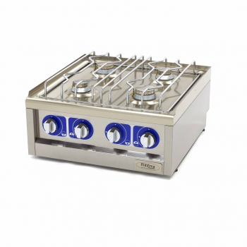 Gewerblicher Kocher 2 Brenner Doppelgerät 60 cm tief Gas - Professioneller Gastro Kocher