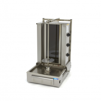 Dönergrill 3 Brenner 40kg Fleisch elektrisch - Professioneller Dönerspieß für Gastronomie und Imbissbetriebe