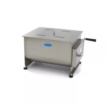 Fleischmischer 50L 43kg Fleisch Doppelachse manuell - Professioneller Fleischmischer für Gastronomie und Metzgerei