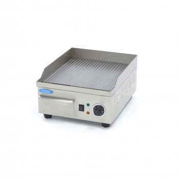 Grillplatte gerillt 36cm inklusive Tropfschale - Hochwertige Grillplatte für perfekte Grillergebnisse