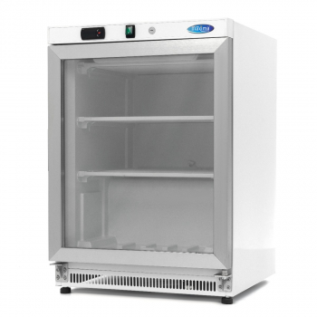 Gefrierschrank 200L weiß mit Glastür - Modernes Design für die Gastronomie