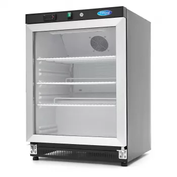 Kühlschrank - 200L - Schwarz - mit Glastür
