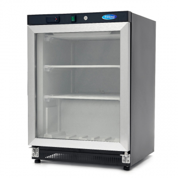 Gefrierschrank 200L Schwarz mit Glastür - Modernes Design für die Gastronomie