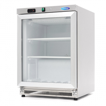 Gefrierschrank 200L Edelstahl mit Glastür - Modernes Design für die Gastronomie