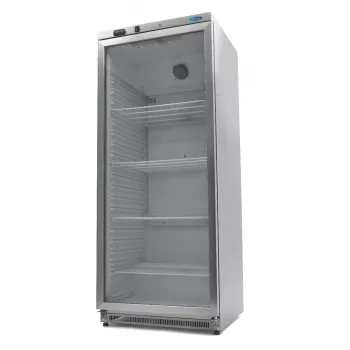 Kühlschrank - 600L - Edelstahl - mit Glastür