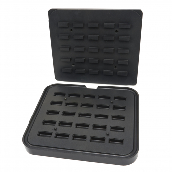 Tarteletteform Rechteck 50x23/42x17 mm - 25 Stück - Backblech B380 x T328 mm