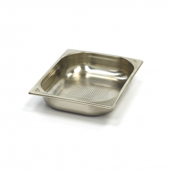 Gastronormbehälter 1/2 GN 6,5 cm tief Edelstahl durchlöchert - perforierter GN-Behälter 1/2 GN 6,5 cm - Gastrobehälter Edelstahl perforiert 1/2 GN 6,5 cm
