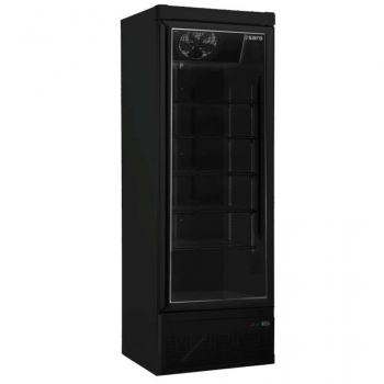 Tiefkühlschrank 1 Glastür schwarz | B 750 x T 760 x H 1997 mm