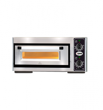 Pizzaofen PF4040 E elektrisch 1x Ø 39cm 3.5 kW 230V Edelstahl - 1 Backkammer mit 18cm Höhe